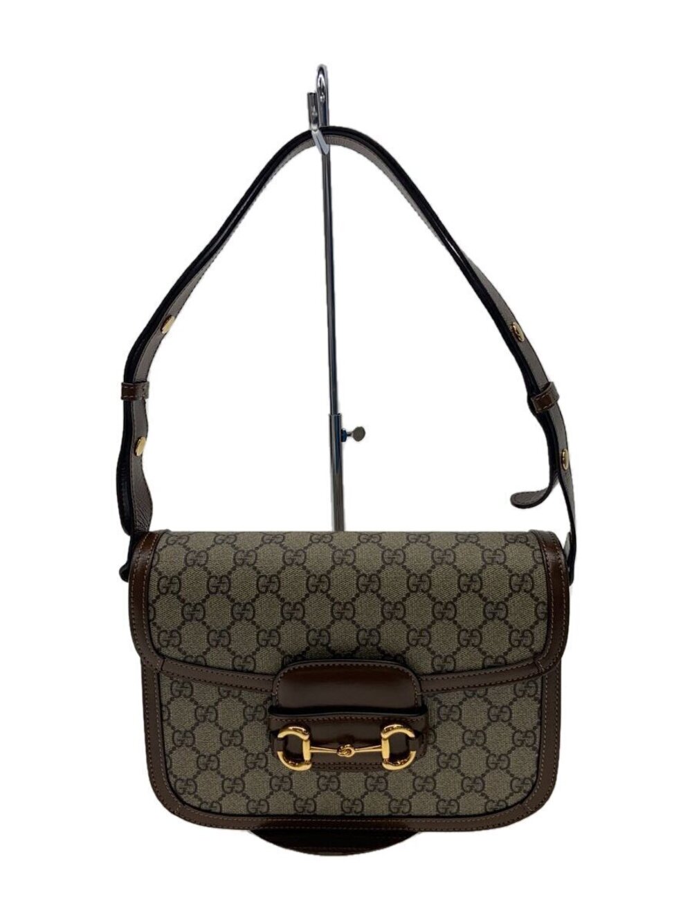 Gucci Horsebit Shoulder Bag Brown All over